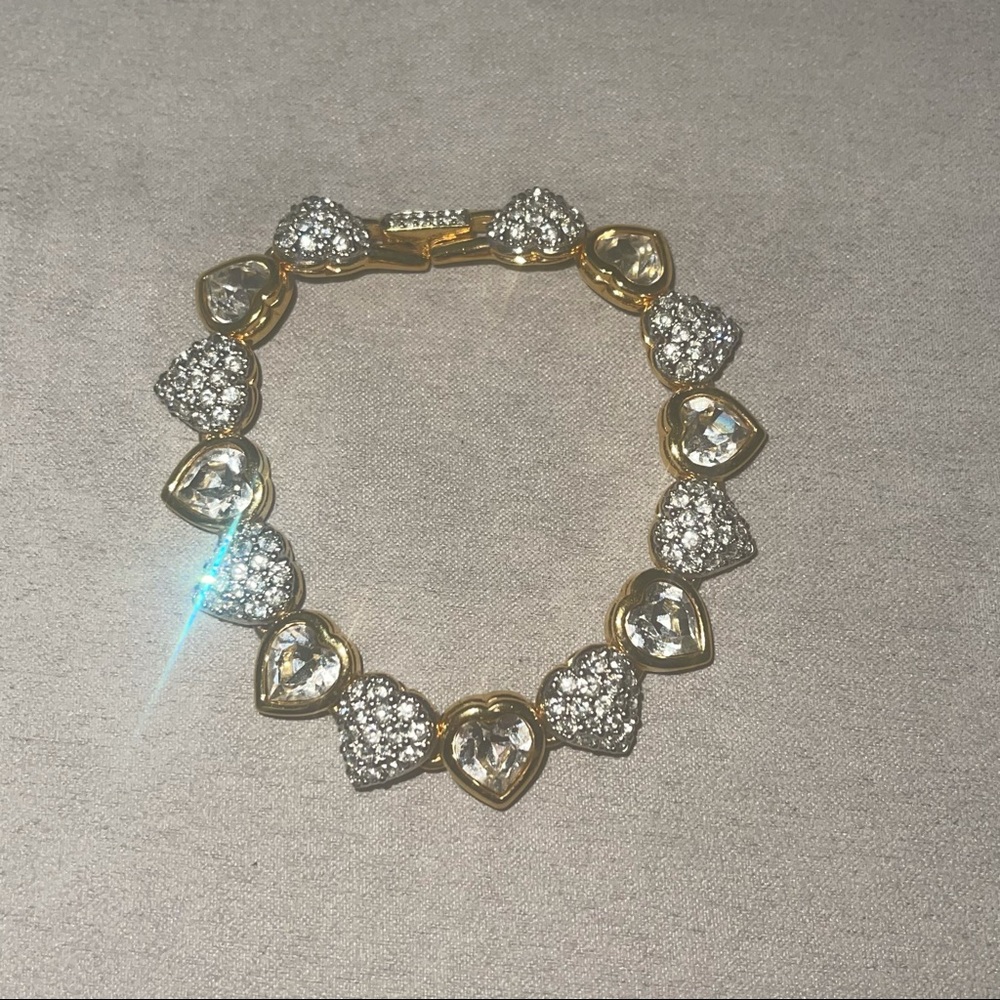 Swarovski Crystal Heart Link Bracelet - Picture 4 of 12